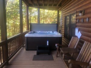 new hot tub on terrace